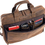 Leather briefcase 18 Inch Laptop Messenger Bags for Men and Women Best Office School College briefcase Satchel Bag Photo 0