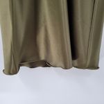 Bebe  Mini Dress Women S Green Satin Cowl Neck Cami Adjustable Spaghetti Strap Photo 13