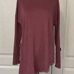 Lululemon PINK ASYMETRICAL TIE FRONT LONG SLEEVE BLOUSE Photo 0