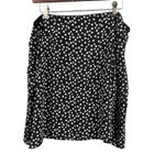 Forever 21 A-Line Skirt Black White Floral Scalloped Waist Sheer Overlay Size 1X Photo 1
