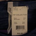 Ny Collection  Blue Knit Top with Eyelet Lacing Detail P2P 21-28” SIZE XL, NWT Photo 4