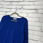 Dress Barn Blue V-Neck Pullover Sweater Large Soft Lightweight Knit Women’s Top Photo 6