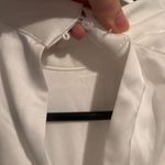 Lulus  Classic Elegance White Satin Sleeveless Mock Neck Mini Dress Size Medium Photo 8