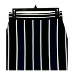 Diane Von Furstenberg Diane Von‎ Furstenberg Skirt Women Small Blue Black Striped Knit Terry Pencil Photo 2
