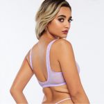 NWT Savage x Fenty Lavender Flocked Logo Bralette Small Purple Photo 5