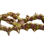 Ettika 18k Gold Plated Spike Pink Braided Bracelet Photo 0
