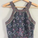 American Eagle  Outfitters Blue Pink Paisley Halter Mini Dress Y2K Summer Western Photo 2