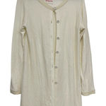 Johnny Was  Pete & Greta White Long Line Button Front Cardigan Sweater Womens M Photo 0