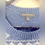 Banana Republic  Fair Isle Crew Neck Cotton Blend Sweater S Navy‎ Blue Photo 1