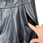 Abercrombie & Fitch Faux Leather Wide Leg Pants Women’s Size 33 Black High Rise Photo 7