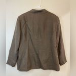 Merona Vintage  Women's Brown Linen‎ Shell 3 Button Down Blazer Size 16W Photo 6