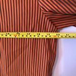 Lafayette 148 Orange Brown Pinstripe Button Down Shirt Cotton Preppy size Small Photo 8
