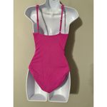 Kate Spade New York Pique Solids Plunge One Piece Swimsuit EUC Size S Pink Photo 4