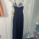 Emerald Sundae  Juniors' Blue High-Slit Spaghetti Strap Gown Size Medium NWT Photo 5