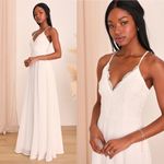 Lulus Madalyn Lace Maxi Dress in White Size Small Photo 2