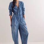 Free People  We The Free Denim Jumpsuit Photo 4