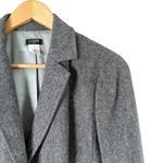 J.Crew Gray Herringbone Tweed Wool Blazer Jacket One Photo 3