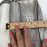 Guess Vtg Y2K Mini Bag Silver Croc Embossed Chain Accent Purse Handbag Retro Photo 13