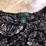 Ralph Lauren paisley black long sleeve pullover casual neutral crew neck blo… Photo 4