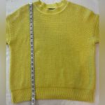 Ann Taylor Fall Highlighter Neon Yellow Chunky Knit Short Sleeve Sweater W Small Photo 3