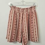 Knox Rose Barn Red Aztec Smock Waist Pull On Shorts Size XXL Photo 3