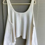 Free People 🆕 Sing La La Scoop Neck Sleeveless
Asymmetrical Hem Knit Ivory TankXS Photo 5