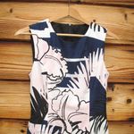 Blue Pink Silk Cotton Blend Designer Dress White Size 2 Photo 4