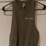 Gray Sleeveless Crop Muscle Tee Photo 0