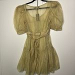 Danielle Bernstein NWT  Sheer Organza Puff Sleeve Mini Photo 7