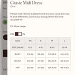 Petal and Pup  NWOT Olive Green Satin Grasie Midi Dress 0 Photo 8