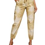 Prómesa Promesa Beige White Tie Dye Cargo Jogger Pants Drawstring Women's Size Small Photo 0
