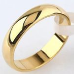 4.5mm Plain Gold Stainless Steel Ring Photo 0