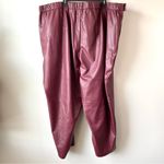 Eloquii  Pleat Detail Faux Leather Ankle Pants‎ Ox Blood Red 28 Photo 6