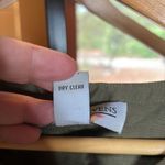 Valerie Stevens  Vintage Linen Silk Blend Olive Green Button Up Blouse Size Large Photo 2