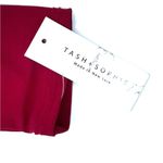 NWT Tash + Sophie Red Sleek Drape Dress with Asymmetrical Hemline Size M Photo 4