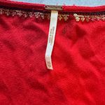 Free People • Red V-neck Embroidery Geometric Colorful Shirt Dress • Size XS Photo 5