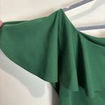 Unique Vintage  50s Green Off the Shoulder Ruffle Frenchie Knit Top 4XL Photo 1