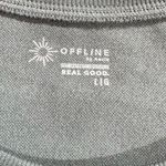 Aerie Offline by Green Seamless Cropped Short Sleeve Shirt Women’s Large Photo 3