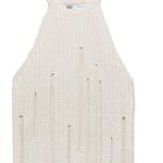 ZARA OPENWORK KNIT HALTER TOP ECRU Photo 4