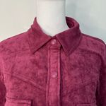 BLANK NYC Free People XS Twist Shout Vegan Leather Suede Jacket Pink Fringe NWT Photo 14