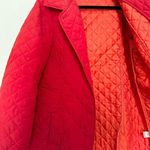 J.Jill  quilted coat size large TALL red business casual fall outdoors chic Photo 4