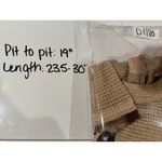 POL  Women Tank Top Sz M Boho Waffle Knit Plaid Fringe Beige Brown Patchwork Photo 5