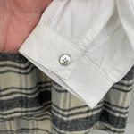 French Connection NWT Arla Long Sleeve Flannel Plaid Cream Shirt Dress Size 8 Photo 7