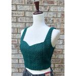 Abercrombie & Fitch NWOT Green Tweed Crop Top Photo 4