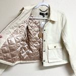 J.Crew  Cropped Barn Jacket in ripstop cotton in Ivory Lace Size XS NWT Photo 12