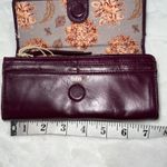HOBO Rider Wallet Plum Purple Leather Trifold Magnetic Closure Card Holder Chic Photo 4
