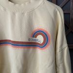 O'Neill Moment Crop Yellow Pullover Sweatshirt Medium Photo 2