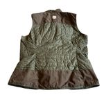 Eddie Bauer  Zip-Down Puffer Quilted Vest Sleeveless Green Brown Size Large Women Photo 5