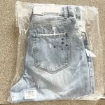 Neon Blonde NWT Size 26 Blue Siren Jeans High Rise Distressed Raw Hem Embroidery Photo 8