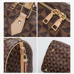 Elegant Brown Geometric Handbag Photo 3